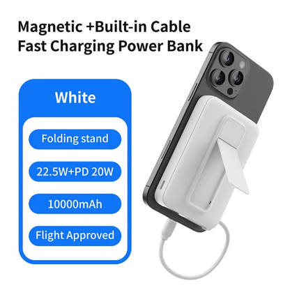 SEEKEN SNAPNERGY MAGPOWER 10000MAH POWERBANK  WITH INBUILT USB-C CABLE (SMF-P9)