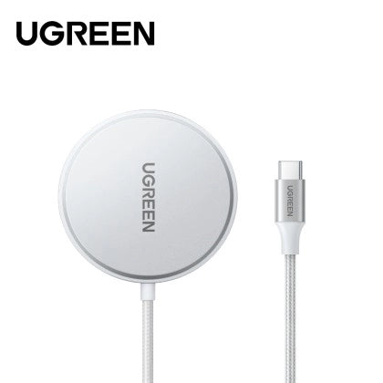 UGREEN QI2 15W WIRELESS MAGNETIC CHARGER WITH FAST CHARGING / MAGNETIC / ANTI SLIP - WHITE