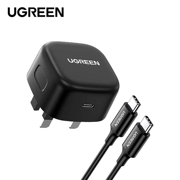 UGREEN 25W USB-C PD Fast Charger + USB-C To USB-C Cable 2M