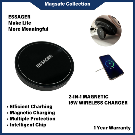 ESSAGER - 2-IN-1 MAGNETIC WIRELESS CHARGER (ES-WC20)