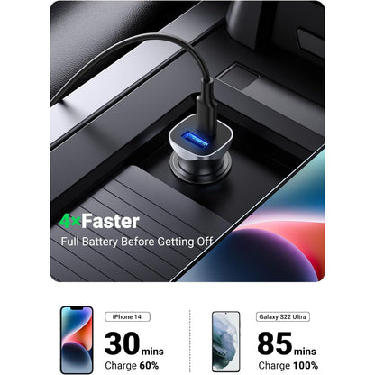 UGREEN A+C DUAL-PORT CAR CHARGER PD30W+SCP22.5W (40858)