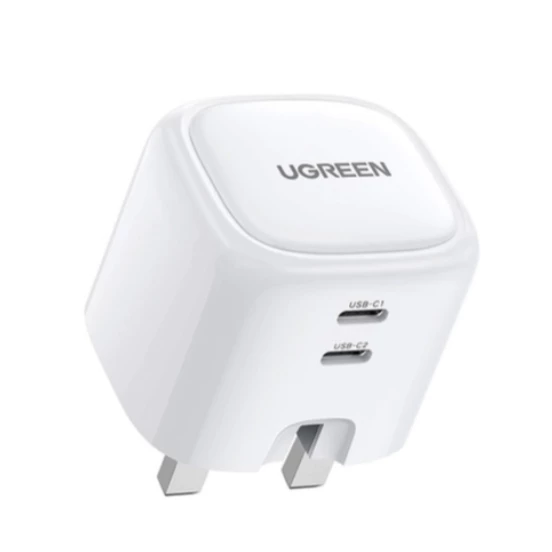 Pengecas Dinding Pantas UGREEN GaN 100W 2C UK Hitam 