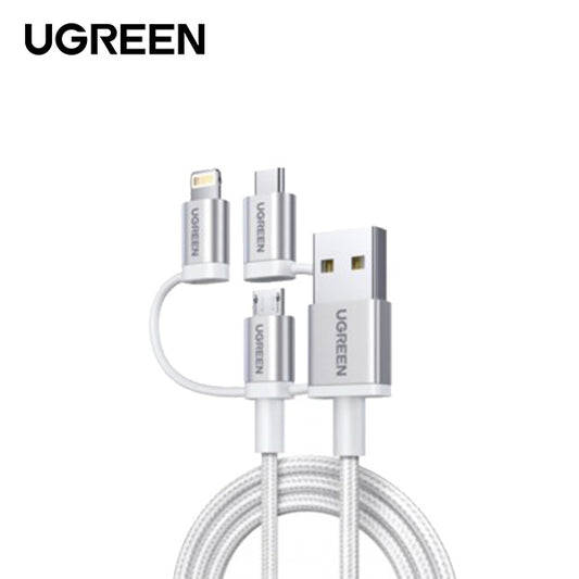UGREEN 3-in-1 USB-A 2.0 Multifunction Cable with Braid 1.5M