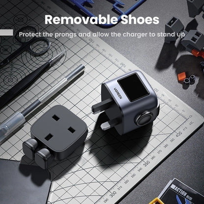 UGREEN 65W Nexode RobotGaN UK Plug USB C USB A 3Ports GaN Fast Charger