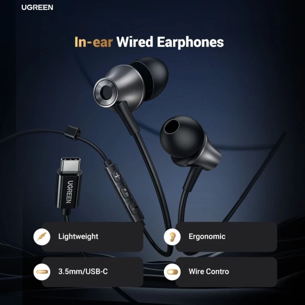 UGREEN In-Ear Earphones with USB-C Connector