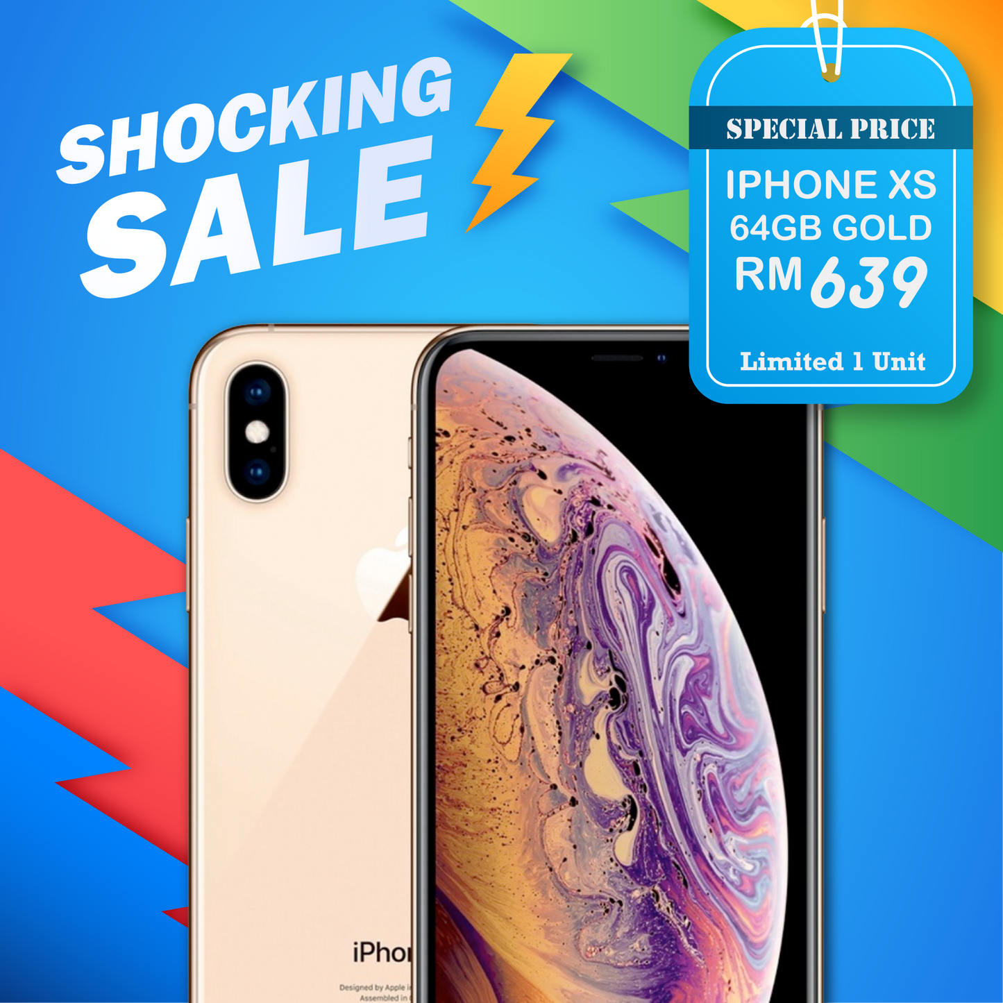 Shocking Sales - iPhone Xs 64GB (Pre-Owned) - Limited 1 Unit