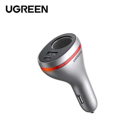 UGREEN Dual USB-A QC 18W+PD 20W with Extension Socket Car Charger